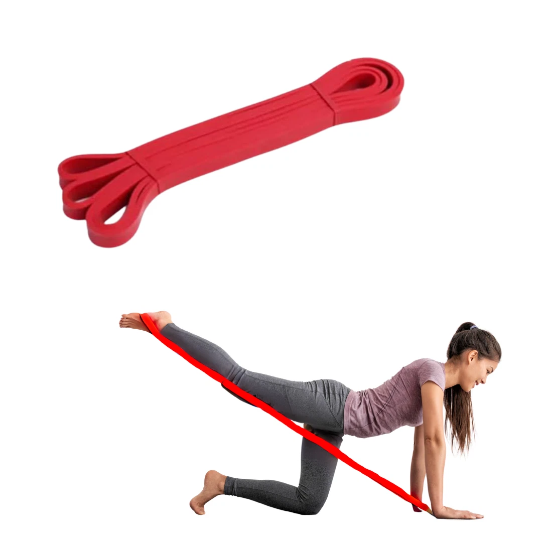 Bande élastique Latex Rouge Pour Musculation, Fitness, Gym Et Yoga