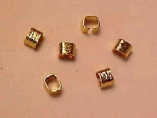 FANCY BUCKLE KEEPERS for 1:9 Scale Model Horse Tackmaking - GOLD PLATED Set-of-6