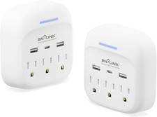 Multi Plug Outlet Extender 2 Pack, 3 Wall Outlets Outlet Splitter with 3 USB Por