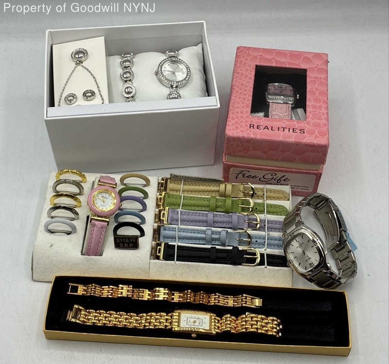 Kelia Interchangeable Watch and Jewelry Lot with Multiple Bands and Bracelets