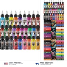 Hawink Tattoo Ink Color Set 1 oz 30ml Tattoo Supply 28 Colors Pigment Kit T...