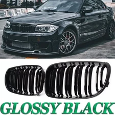 Gloss Black Dual Slats Front Kidney Grill for BMW E81 E87 E82 E88 1 Series 135i