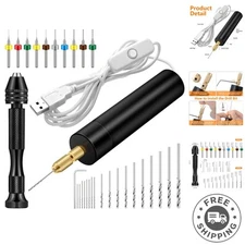 31-Piece Electric Hand Drill & Pin Vise Set for Precise Resin Jewelry Crafting