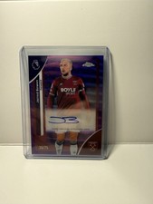 2023-24 Topps Chrome EPL Jarrod Bowen West Ham Purple Wave Auto /75
