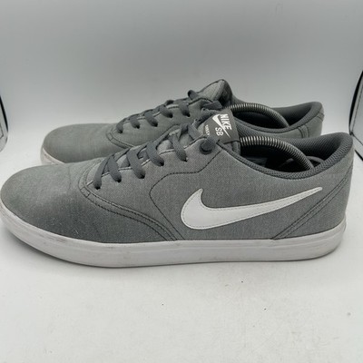 Nike SB Check Solar Canvas (843896-003) Skate Gray White Sneakers Men's 13