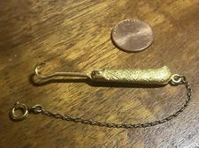 Small Chatelaine Chain Button Hook Stamped Made In Italy