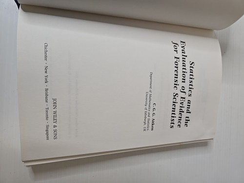 Statistics in Practice Ser.: Statistics and the Evaluation of Evidence for... - Foto 6 di 10