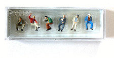 HO scale Preiser 10097 Seated Passengers including Men with Cups of Coffee