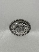 Vintage Jack Daniel's Belt Buckle Mens One Size Silver Oval Western Old No 7