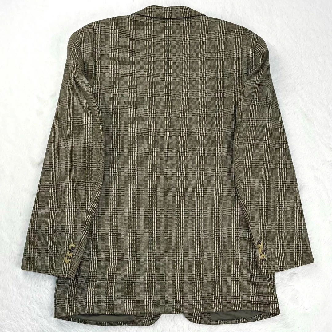 Giacca Gucci Glen Check Blazer L Tom Ford epoca sartoriale beige cotone usatom