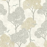 Fd26543_Hannah Baum Design Taupe Gold Fine Decor Tapete