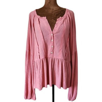 NWT Buckle Blu Pepper Bohemian Peasant Blouse Size 2XL XXL Flowy Top Womens