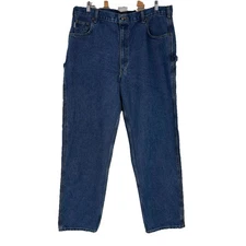 Carhartt Mens Relaxed Fit Carpenter Jeans 42 X 34 Medium Wash Workwear Utility