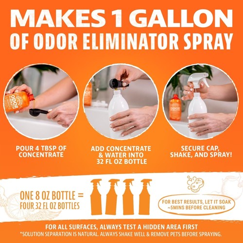 Pet Odor Eliminator 8 oz. bottle- Industrial Strength Pet Odor Remover - Make...