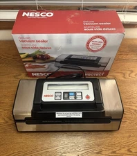 NESCO VS-12 Deluxe Vacuum Sealer Stainless Steel Working Tested w Vacuum Bags