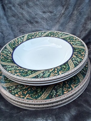 6 Vtg Christopher Stuart Optima HK213  Autumn Harmony  Soup Bowls and plates