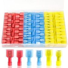 160PCS Spade Connector Kit, 22-10AWG Quick Disconnect Wire Connectors, Nylon ...
