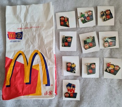 Seltene Sammler 10 unbenutzte McDonalds 2002 FIFA Fußball Metall Pin Anstecker Full Set