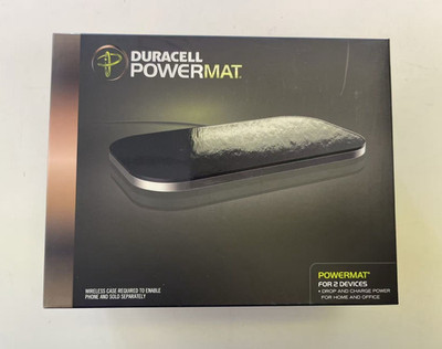 Duracell Powermat Qi Wireless Charging Mat for 2 Devices Black PMH-2A