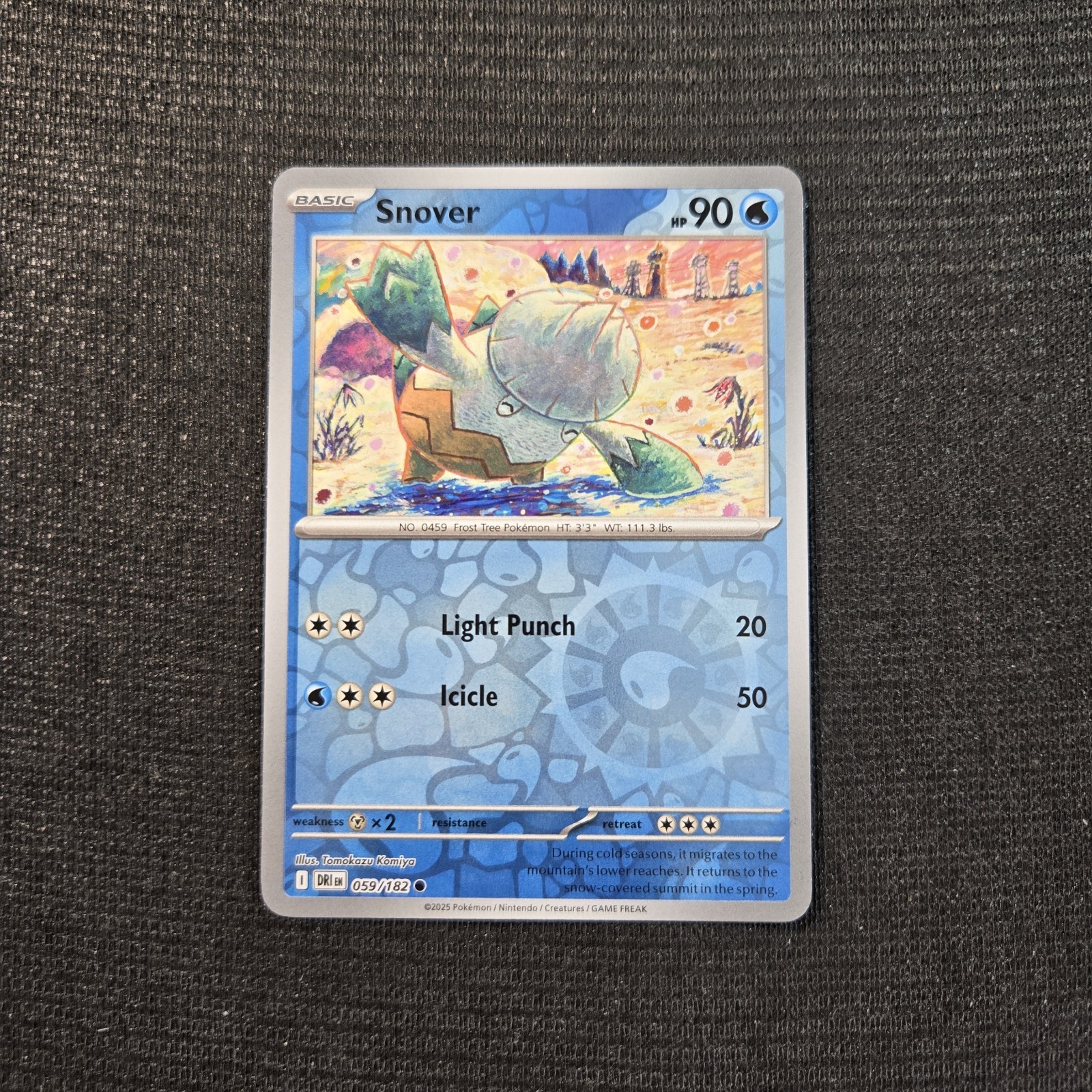 Pokemon TCG Destined Rivals Snover Reverse Holo Card 59/182