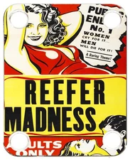 Neckplate Electric Guitar Color Graphic P & J Bass Strat Tele Reefer Madness