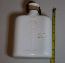 Misc. Goods Co. Ivory Ceramic Flask Bottle 11oz with Cork Top Made in USA No. 1