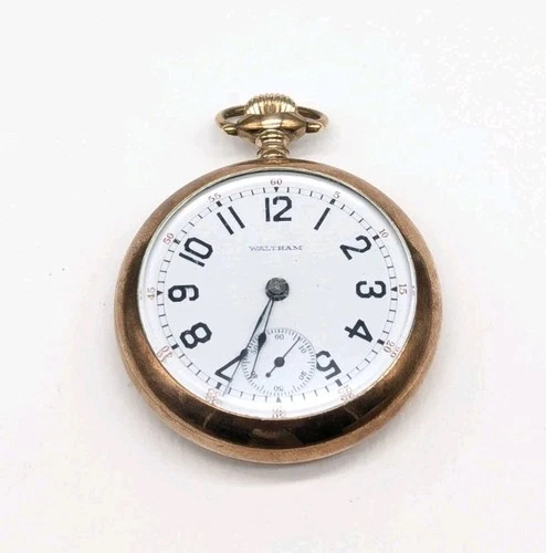 Antique Waltham Pocket Watch Running 15 Jewels - See Add