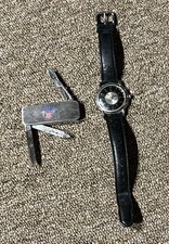 Vtg 1993 Harley-Davidson 90th Anniversary Watch & Victorinox Knife Set - READ