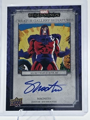 Marvel Beginnings Creator Gallery Signatures Magneto Auto by Jim Shooter