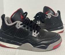 Nike Air Jordan 4 Retro Bred Reimagined Black/Red/Gray Shoes BQ7669-006 Size 1.5