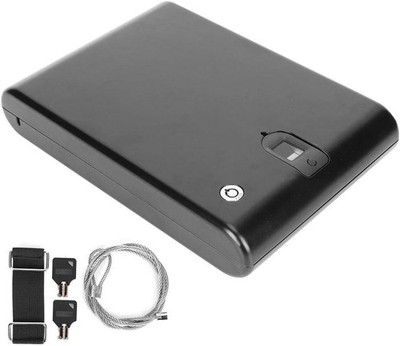 Biometrischer Fingerabdruck Safe Box mit Ersatzschlüssel, tragbare Tresore zur Wertaufbewahrung