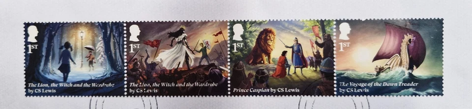 GB 2025 Set of very fine used Chronicles of Narnia Stamps on envelope - Image 3 of 3