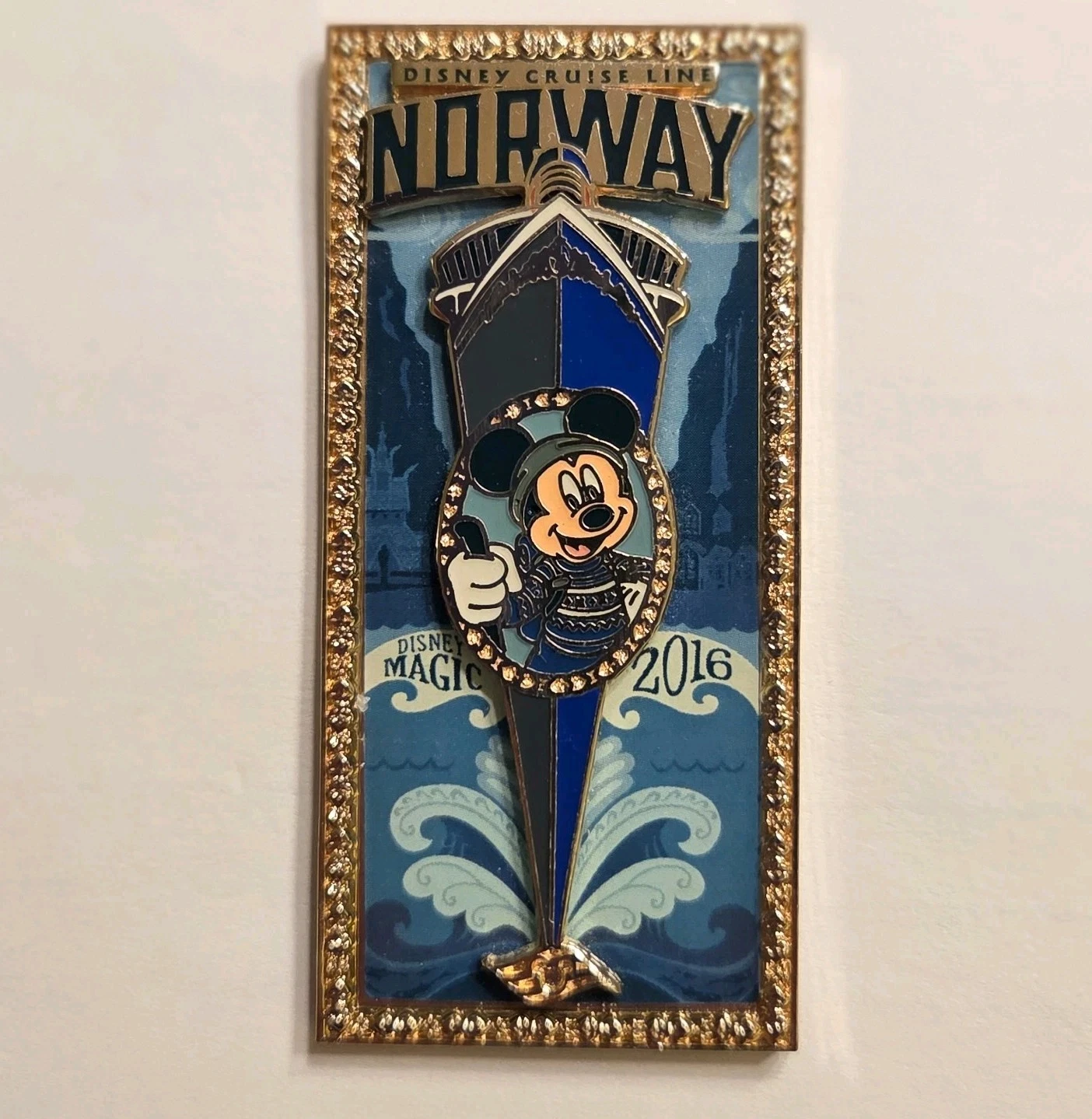 Disney Cruise Line Pin 2016 Norway Mickey in Sweater LE 2000 DIsney Magic