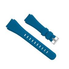 Rubber Watch Band 20mm, Unique Replacement Silicone Watch Strap, Peacock Blue