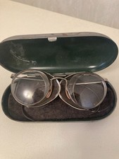 Vtg. Safety/Welding Glasses MSA Metal Rims Mesh Guards Rubber Ear Protectors