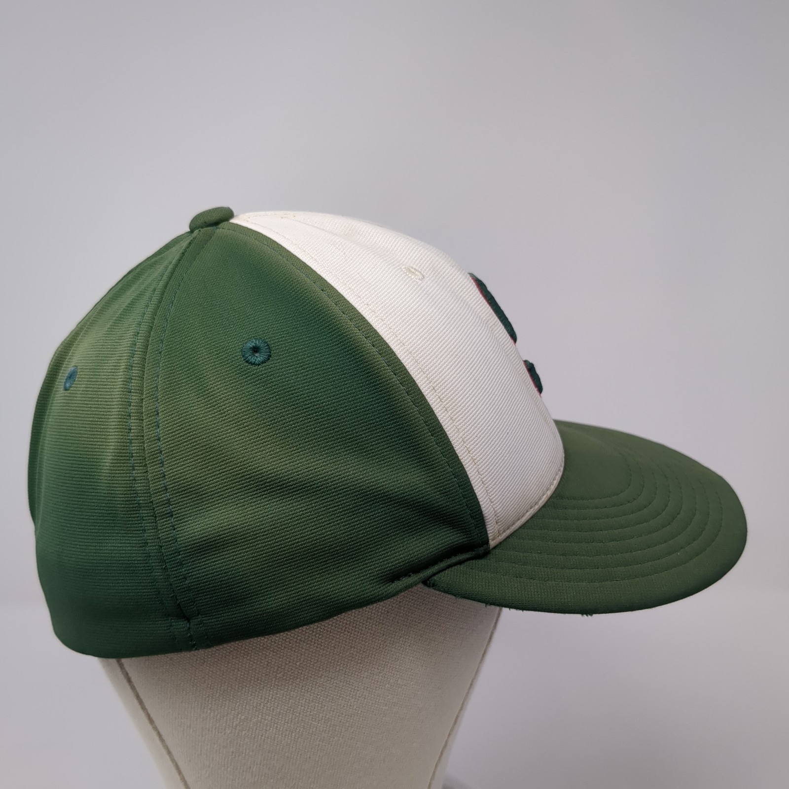 S Initial Fitted Baseball Cap Green Medium Embroi… - image 5
