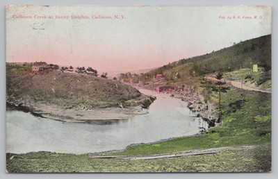 Callicoon Creek Sunny Heights NY Postcard by S.A. Kemp Vintage