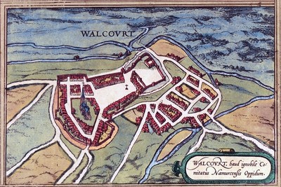 Reproduktion alter Plan von Walcourt 1581