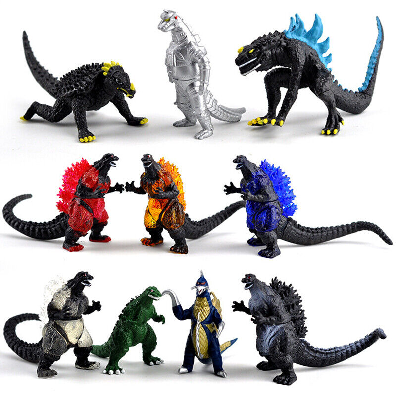 10Pcs Godzilla Monsters Mechagodzilla Anguirus Figur Modell Statue Spielzeug