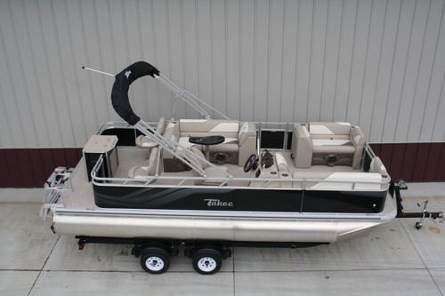 New 21 ft. Sport Rear Fish pontoon boat 40 Hp Mercury Blue or black - Picture 5 of 10