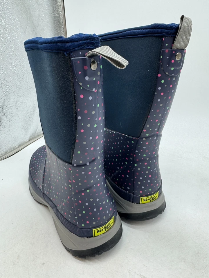 Bota Western Chief Dainty Dot Neopreno Medio Invierno Para Mujer Azul Marino Tobillo - 10 Foto 3 de 4