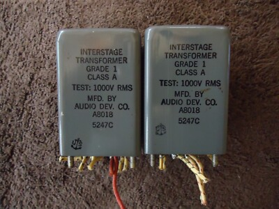 #ad #ad ADC INTERSTAGE TRANSFORMERS A8018 PAIR NAVY MILITARY SPEC DCR TEST SHOWN $399.95