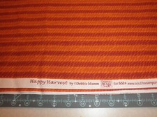 1 YARD Happy Harvest by Debbie Mumm orange striped fabric 44/45 " wide