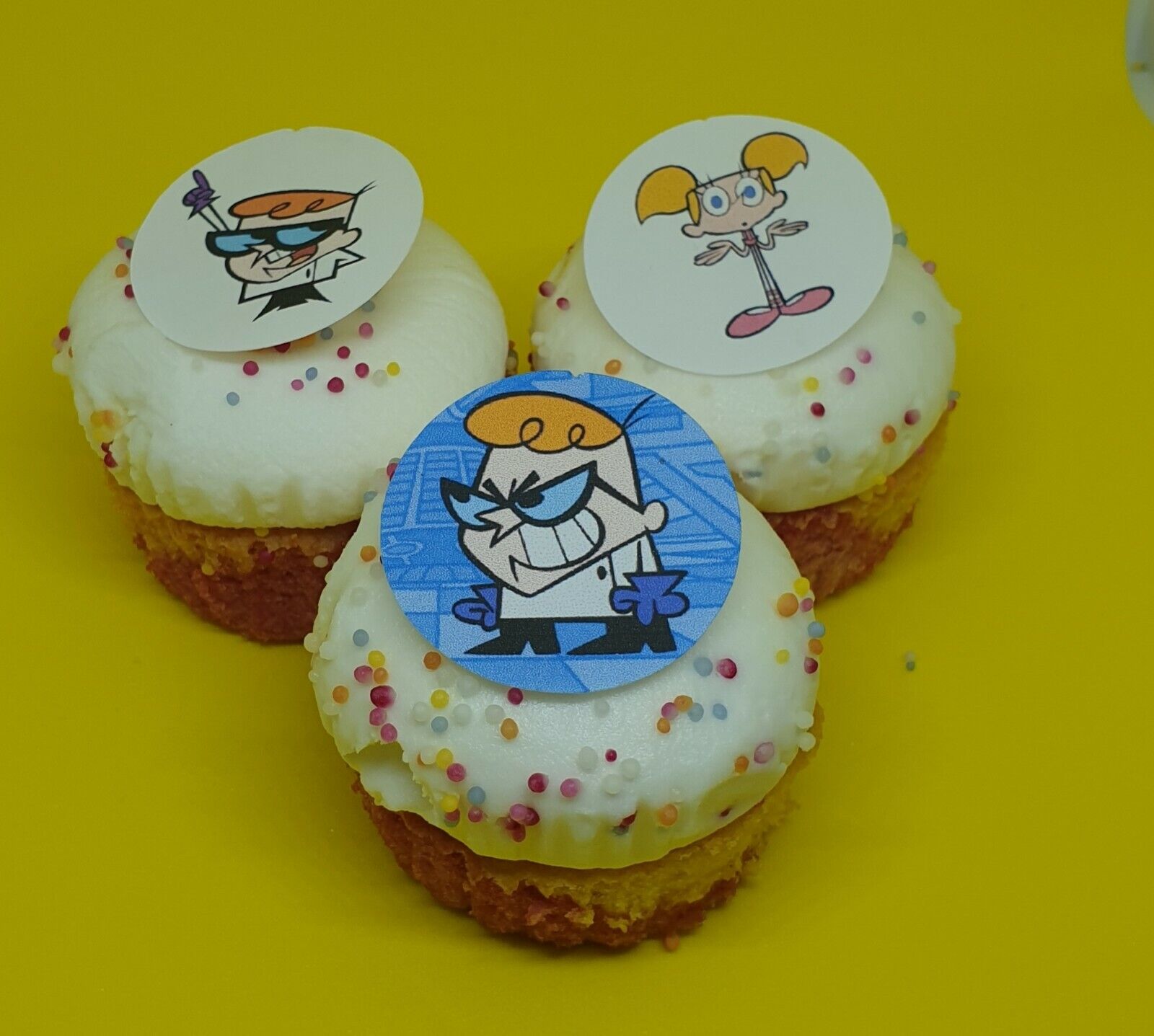 Dexters lab 24xEdible precut cupcake topper ,cake topper | eBay