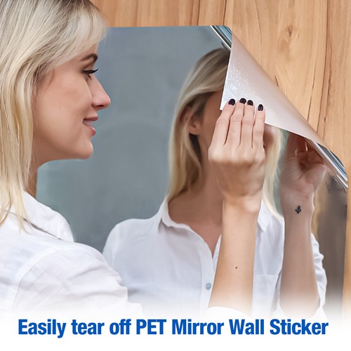 50x100cm Self Adhesive Mirror Reflective Wall Sticker Film Paper Kitchen Decor