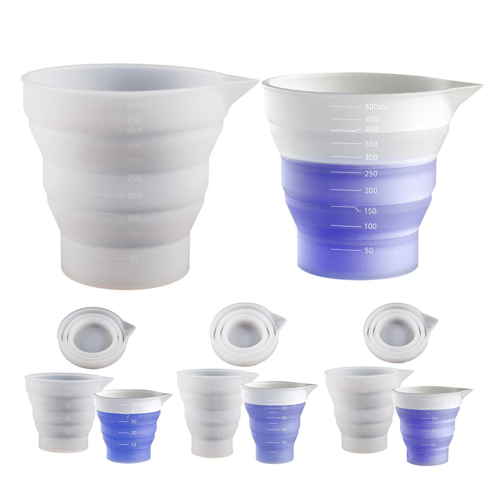Silicone Resin Measuring Cups Epoxy Mixing Molds for DIY Jewelry Craft