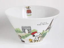 NEW PEANUTS Snoopy World Travel Multi Bowl Paris White 700ml