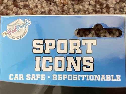 NIP NEW Car Decal Sticker White Football Sports Icons Safe - Picture 3 of 4