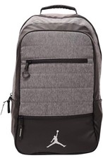 Backpack-Nike Air Jordan Airborne Large Bag School Travel Casual Black/Grey NWT