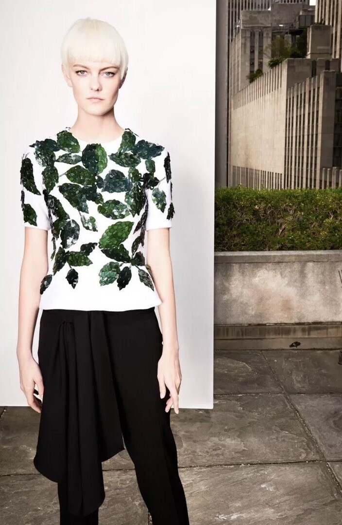 oscar de la renta peplum top